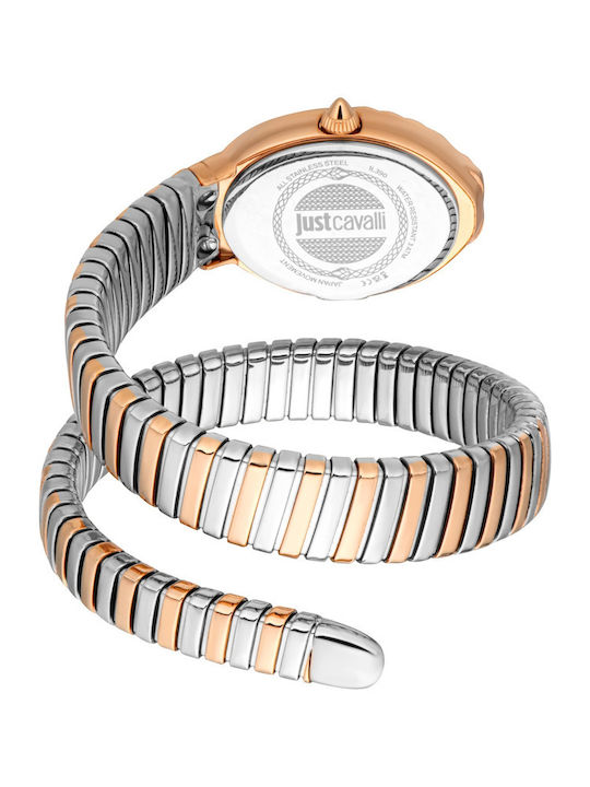 Just Cavalli Ceas De Damă 31mm Cu Baterie Cu Brățară Metalică Rose Gold