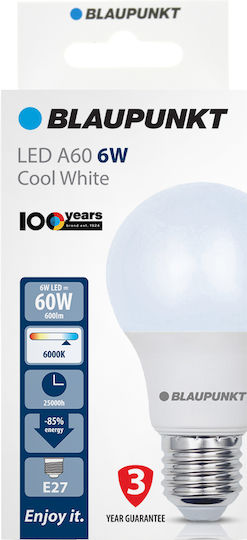 Blaupunkt LED Bulb 6W 108mm For E27 Socket And A60 Shape Cool White