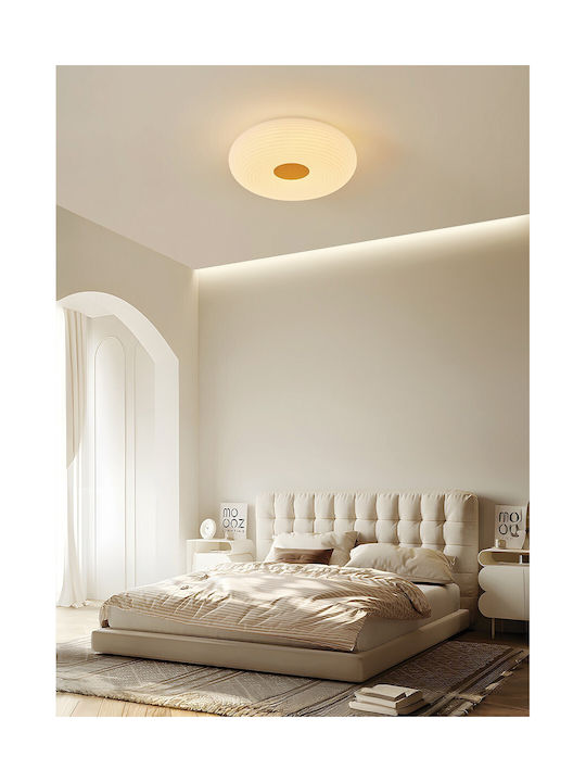 VK Lighting Πλαφονιέρα Οροφής 50εκ. Λευκή με Ενσωματωμένο LED