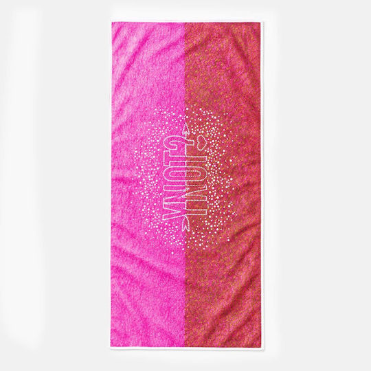 Y Not? Beach Towel Fuchsia 180x90cm