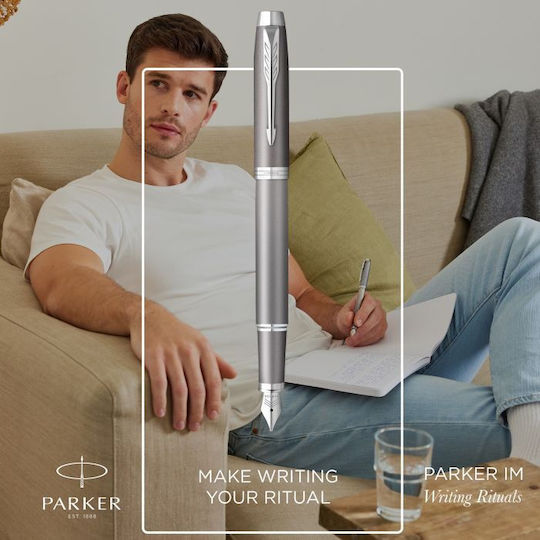 Parker I.m Писалка Medium 0.8мм Сива