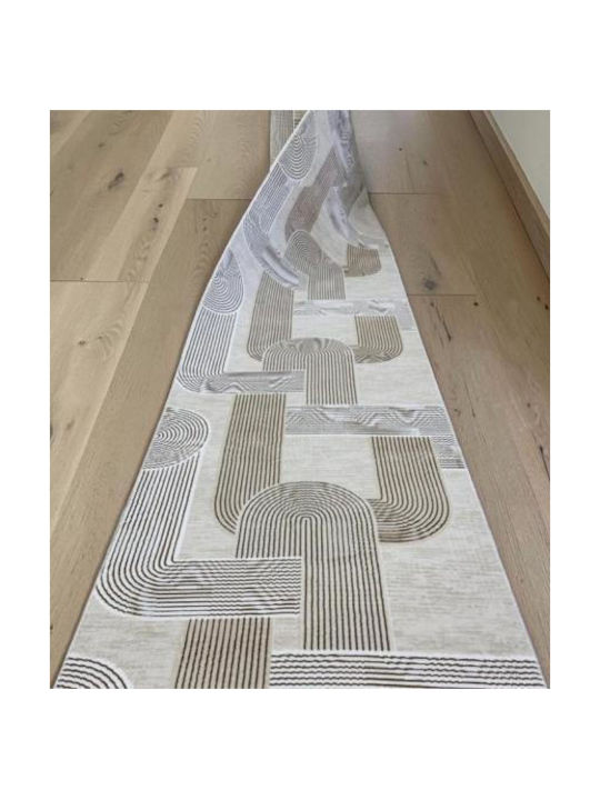 Linea Home 4063 Rutschfestes Rechteckiges Wohnzimmer Teppich Beiges 140x200cm