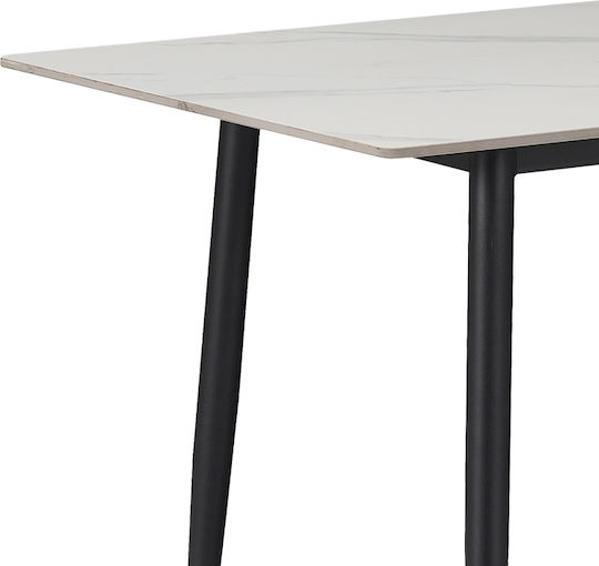 Gustas Τραπεζαρίας Μαύρο 160x80x76εκ.