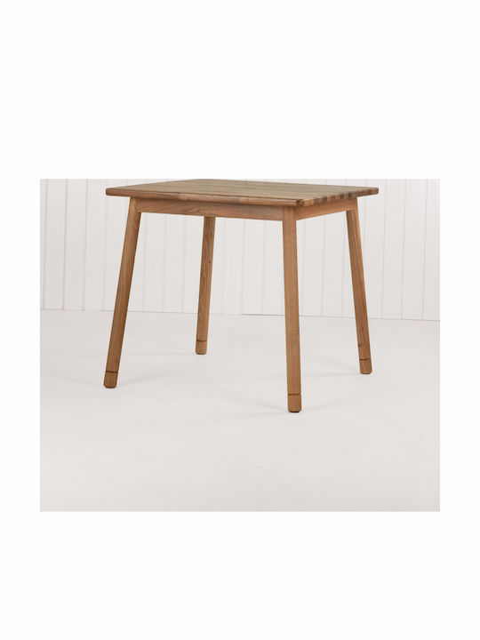 Quadratischer Esszimmer- und Küchentisch aus Massivholzwalnuss 80x80x74,5cm