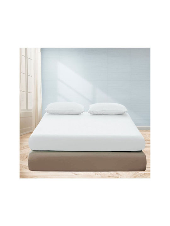 SteweHome Σετ Σεντόνια King Size με Λάστιχο 180x200εκ. Λευκό (4τμχ)