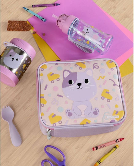 Skip Hop Squattle Cat Kids Water Bottle with Straw
