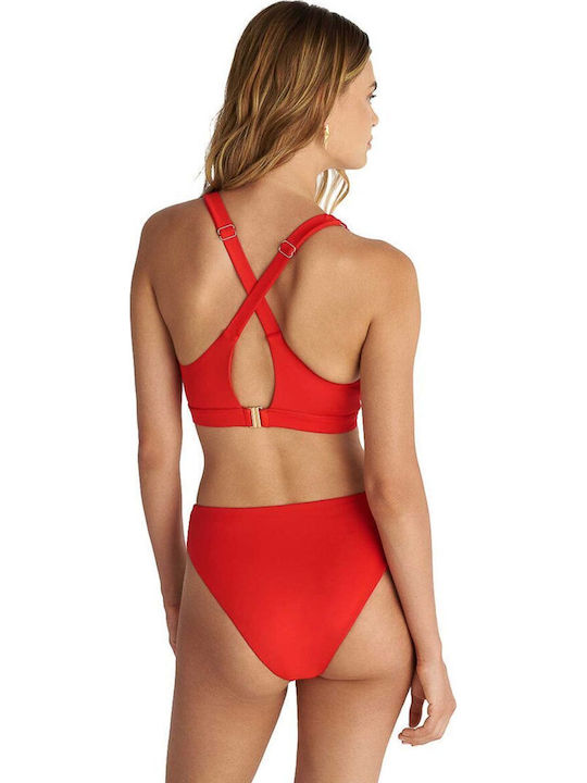 Bikini Slip Hohe Taille Red