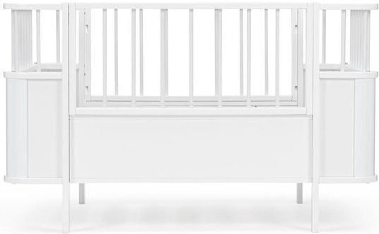 SteweHome Бебешка Кошара Бяла със Матрак 80x130см