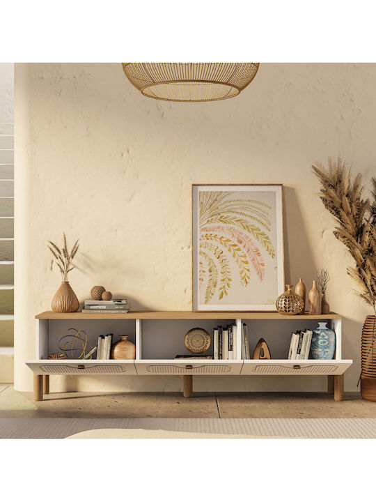 Έπιπλο Τηλεόρασης Κίτρινο Μ180xΠ35xΥ50cm