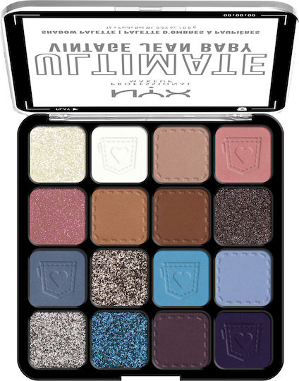 NYX Professional Makeup Ultimate Eye Shadow Palette Matte in Solid Form Vintage Jean Baby 0.8gr