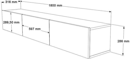 TV-Ständer Braun M180xP32xH29cm