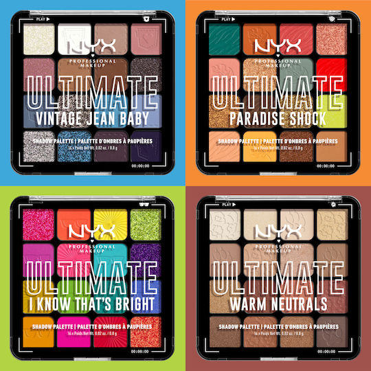 NYX Professional Makeup Ultimate Eye Shadow Palette Matte in Solid Form Vintage Jean Baby 0.8gr