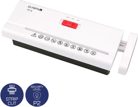 Olympia PS 16 Strip Cut 6-Sheet Paper Shredder