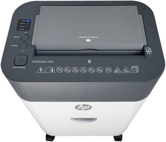 HP Καταστροφέας Εγγράφων Oneshred Cross Cut 100 Φύλλων με Κάδο 17lt