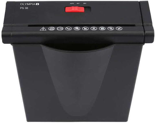 Olympia Καταστροφέας Εγγράφων PS 36 Strip Cut 6 Φύλλων με Κάδο 7lt