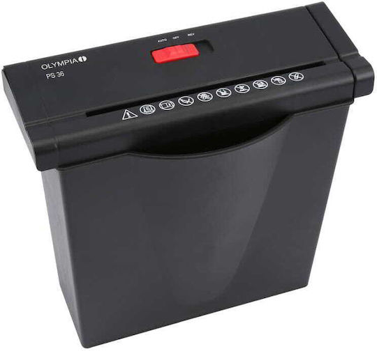 Olympia Καταστροφέας Εγγράφων PS 36 Strip Cut 6 Φύλλων με Κάδο 7lt