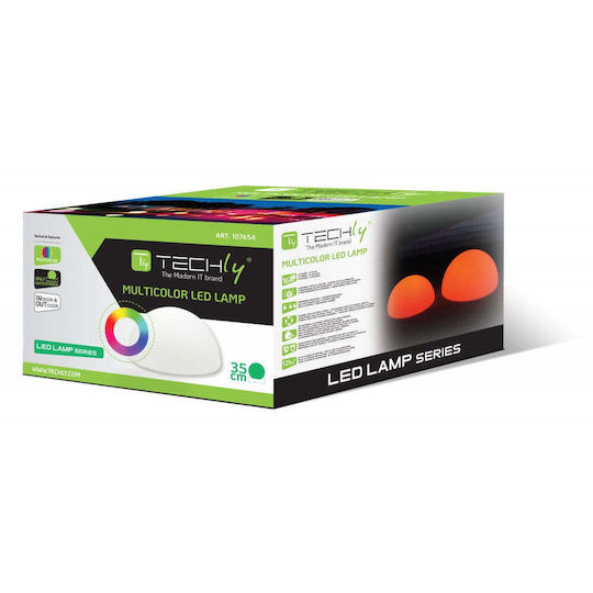 Techly Wall-Mounted Outdoor Light LED IP67 with RGB Light 35x35x17.5εκ.