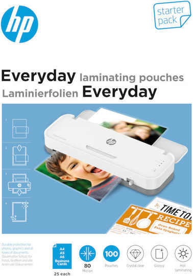 HP Everyday 9158 Laminating Sheets Glossy A4 80 Microns 100 Pieces