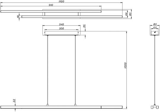 Trio Lighting Deckenleuchte Silber LED Schiene