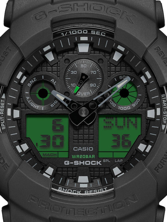Casio Men's Watch 51.2mm Battery With Black Rubber Strap
