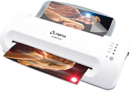 Olympia Laminator A 296 Plus Desktop White for A4 175 Microns with Cutter