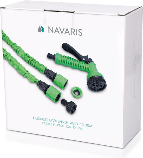 30 m erweiterbarer Gartenschlauch Navaris Spritzpistole 7 Einstellungen 47275.3