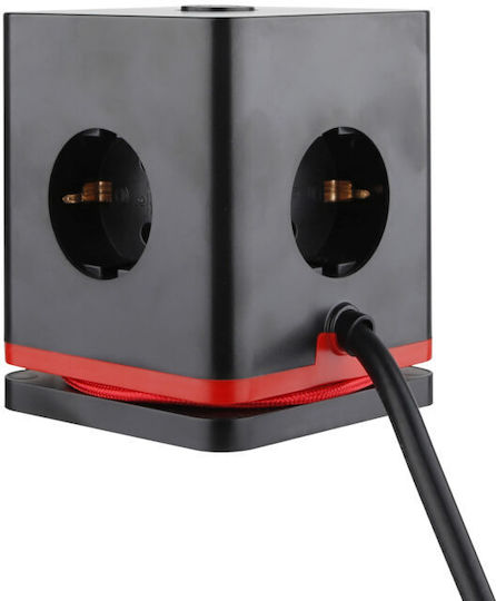 USB разклонител Olympia Socket Cube Ioio SW 1000 Черен