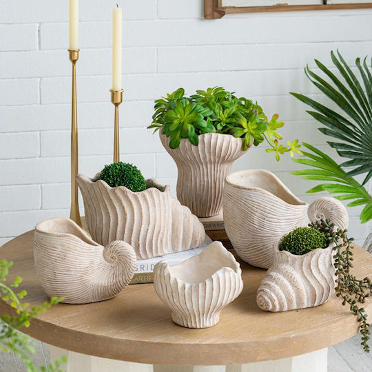 Artekko Cement Plant Pot Concrete Beige 23x14x14.5cm