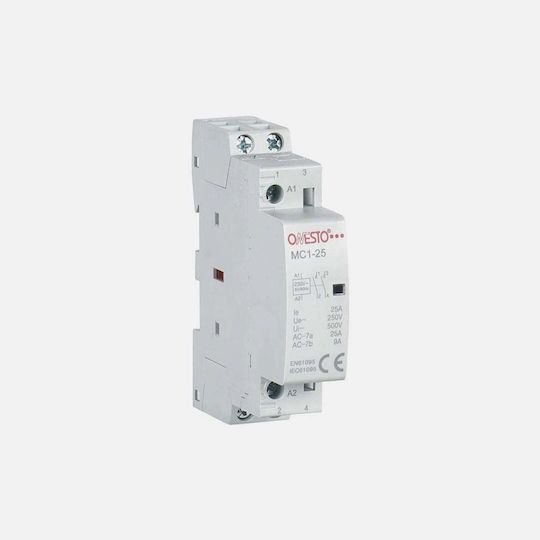 Ρελέ Ράγας Ισχύος 25A Μονοπολικό με Τάση 230V