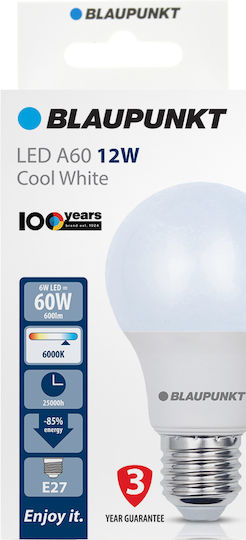 Blaupunkt LED Bulb 12W 108mm for E27 Socket and A60 Shape Cool White 1260lm