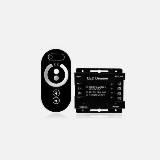 Rp Dimmer Τηλεχειριστήριο Αφής Μονόχρωμης Led Ταινίας 12 24vdc 18a