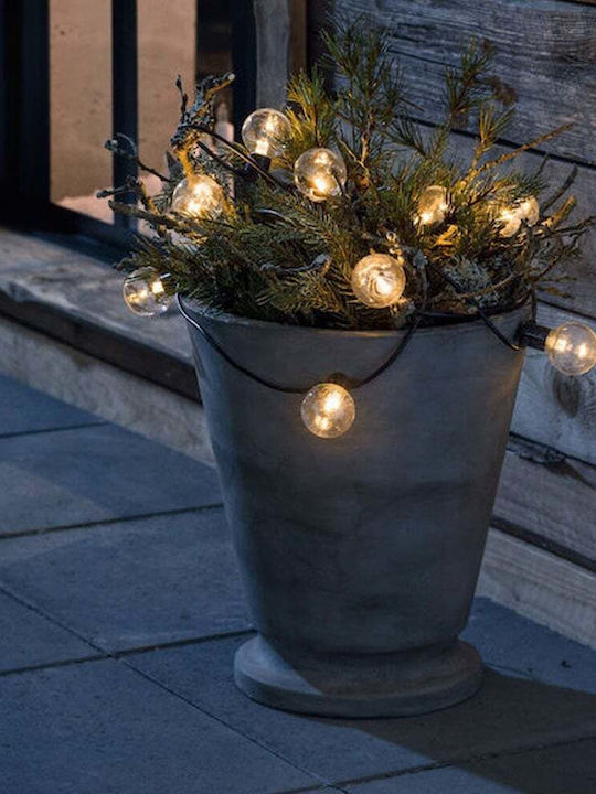Konstsmide Ghirlandă Luminițe LED 5.25m cu 10 Becuri Alb Cald