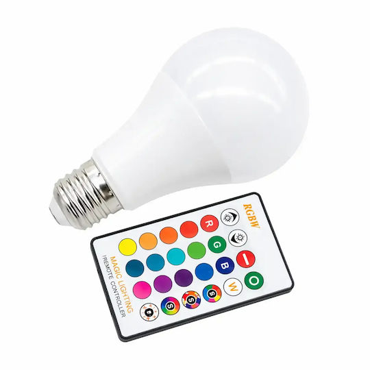 Intelligente LED Glühbirne 10W für Fassung E27 und Form A70 RGB