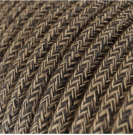 Natural-Brown Fabric Cable Ir65 Round 2x1 Creative Cables 150223 Cubalux 150223 Brown