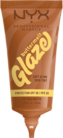 NYX Professional Makeup Buttermelt Glaze Soft Glow Skin Tint Mov/alb 05 Chai Butta 30ml