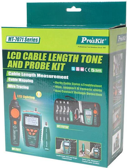 Proskit MT-7071K Kabeltester Netzwerk RJ45 BNC RJ11 Digital