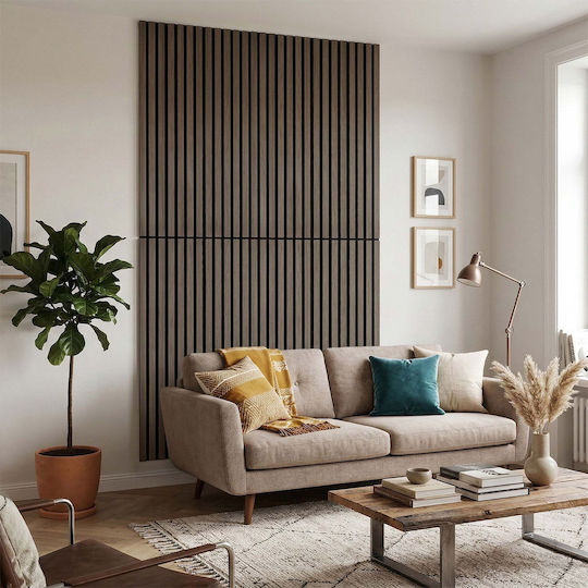 Комплект Акустични Панели 120 X 60 См Тъмнокафяв 120x2x60 См