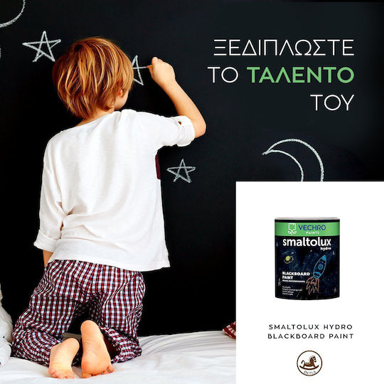 Vechro Acrilic Culoare Ecologic pentru apă Smaltolux Hydro Blackboard Paint 0.75lt Negru Matt