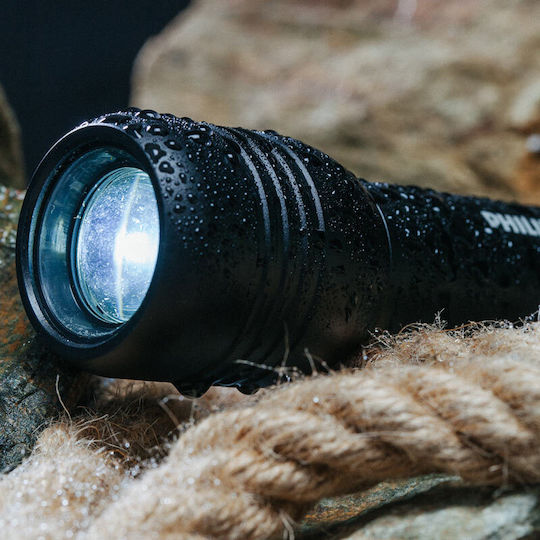 Philips Lumină de lucru și de sit, cu baterie Lanternă LED IPX4 cu Luminozitate Maximă 400lm Negru