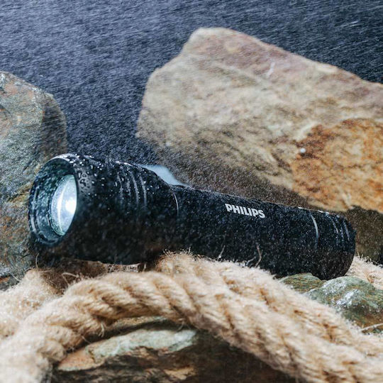 Philips Lumină de lucru și de sit, cu baterie Lanternă LED IPX4 cu Luminozitate Maximă 400lm Negru
