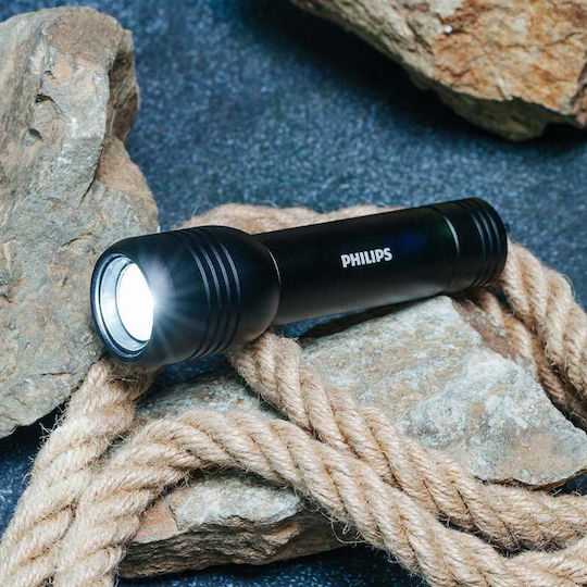Philips Lumină de lucru și de sit, cu baterie Lanternă LED IPX4 cu Luminozitate Maximă 400lm Negru