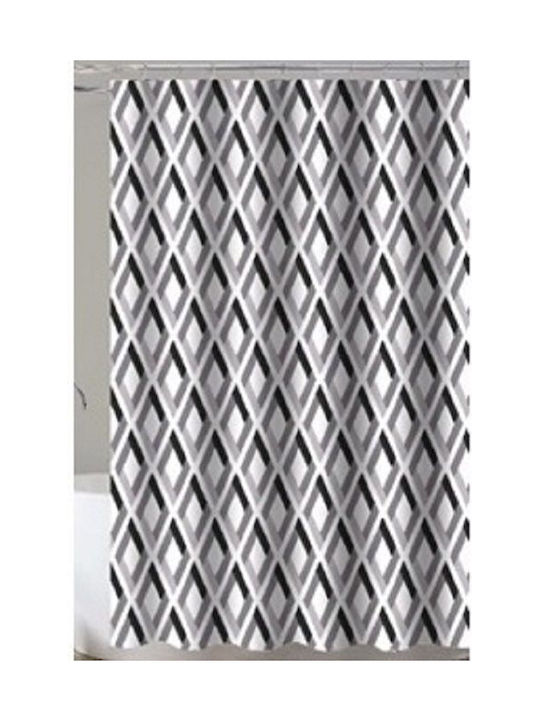 Chios Hellas Shower Curtain Fabric 180x200cm Gray KO034