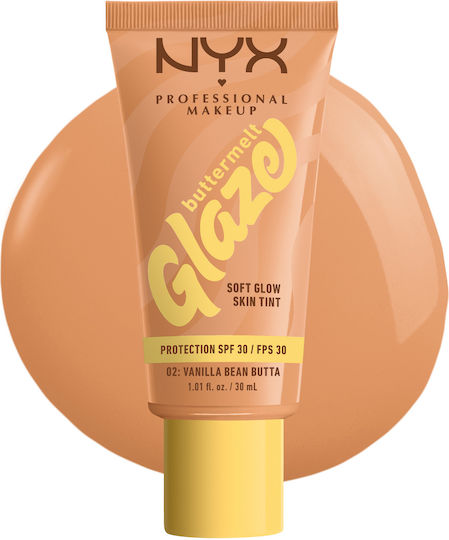NYX Professional Makeup Buttermelt Glaze Flüssig LSF30 02 Vanilla Bean Butta 30ml