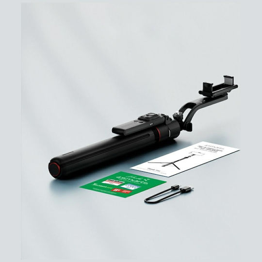 4Smarts Selfie Stick Τρίποδο Κινητού με Φωτισμό Μαύρο