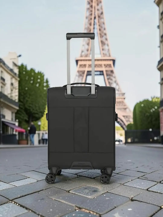 Travelite Βαλίτσα Ταξιδίου Καμπίνας Μαύρο Ύψους 55εκ.