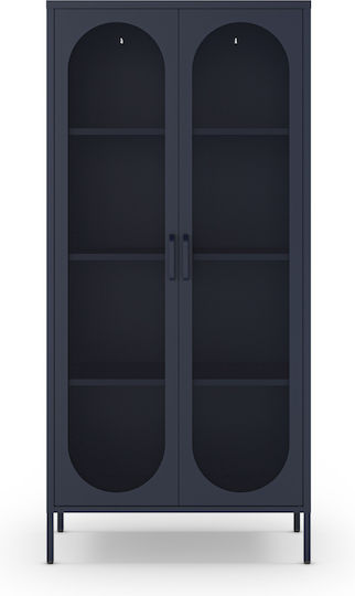 Office Storage Cabinet Diora Metal Blue 40x80x170cm