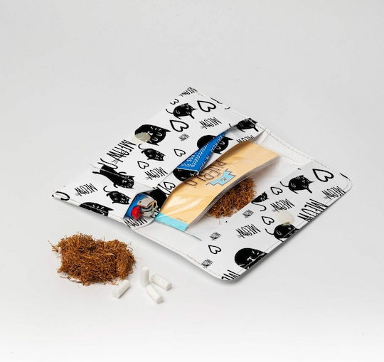 I Like Paper Υφασμάτινη Καπνοθήκη με Κούμπωμα 14.5x8εκ. Tyvek Meow