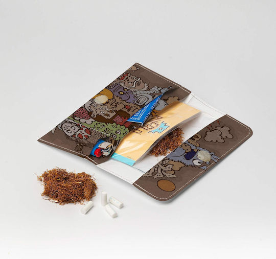 I Like Paper Fabric Tobacco Pouch with Button 14.5x8cm Tyvek Monstermashup