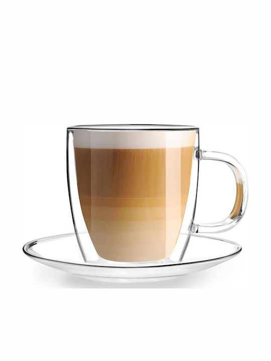 Vialli Design Комплект Чаши За Кафе От Порцелан Бели 250ml 2 Броя