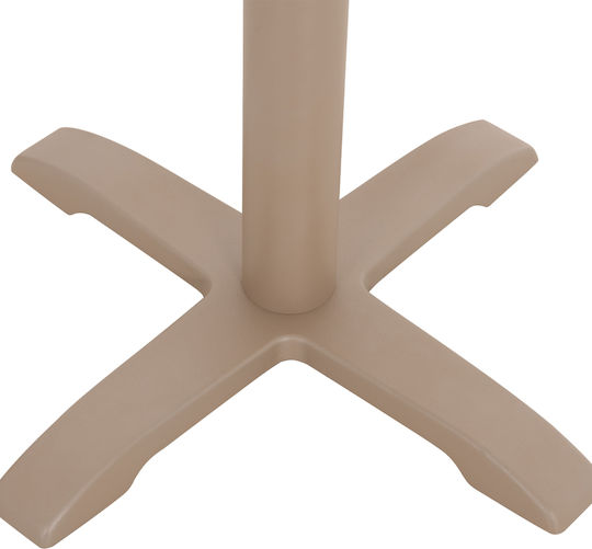 HomeMarkt Metallic Table Stand Suitable for Table with Adjustable Cappuccino Color 62x62x72cm